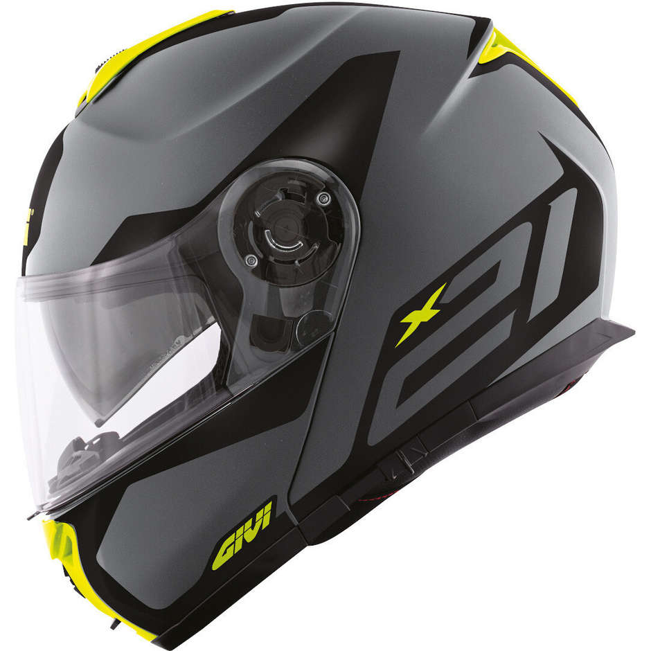 Modular Motorcycle Helmet P / J Givi X.21 CHALLENGER Spirit Black Gray Yellow