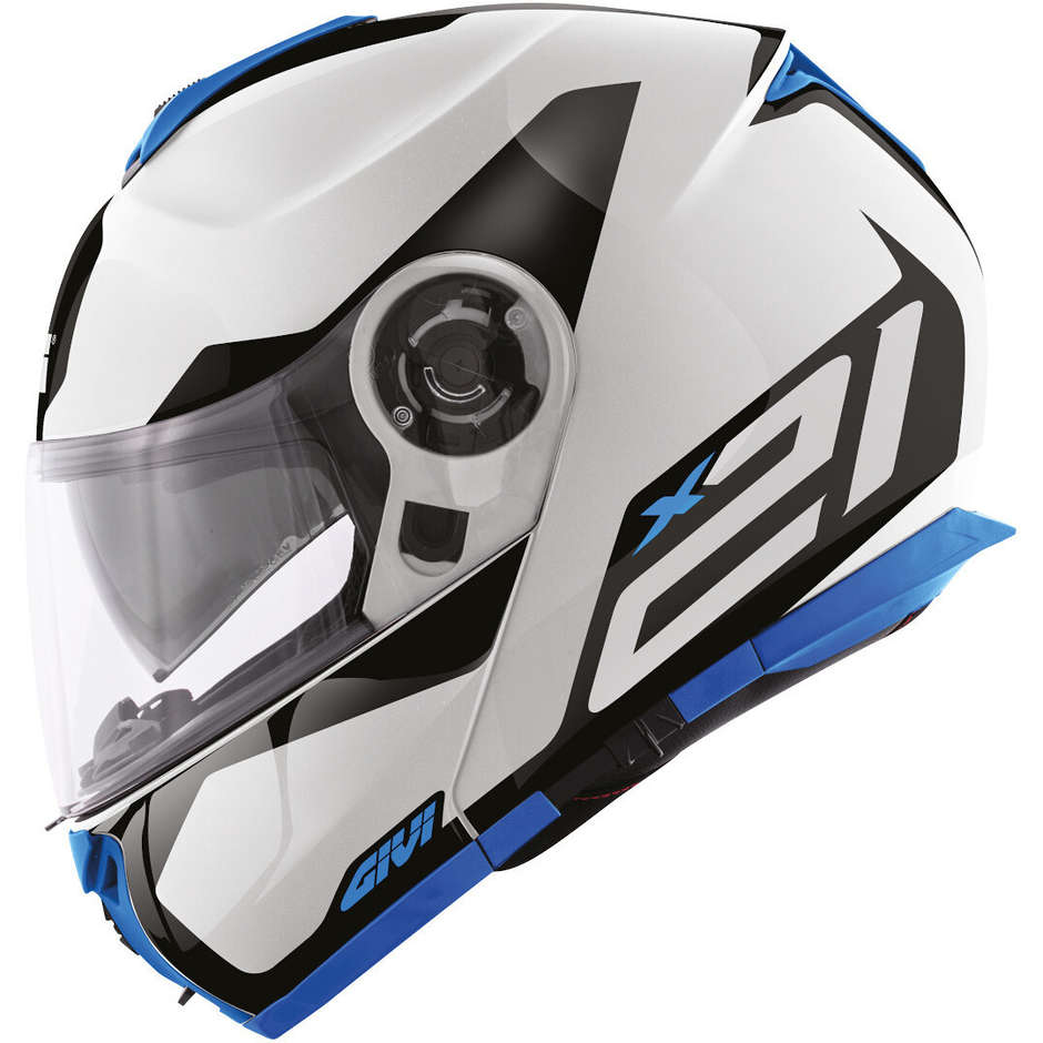 Modular Motorcycle Helmet P / J Givi X.21 CHALLENGER Spirit White Blue