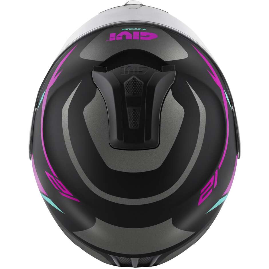 Modular Motorcycle Helmet P/J Givi X.21 EVO NUMBER Black Titanium Pink