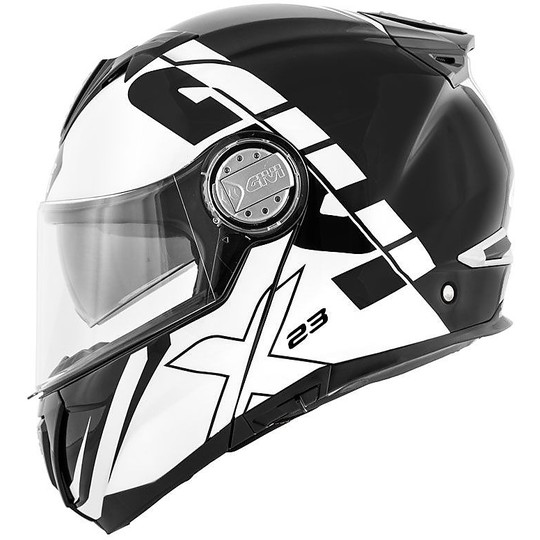 Modular Motorcycle Helmet P / J Givi X.23 SYDNEY ECLIPSE Black White