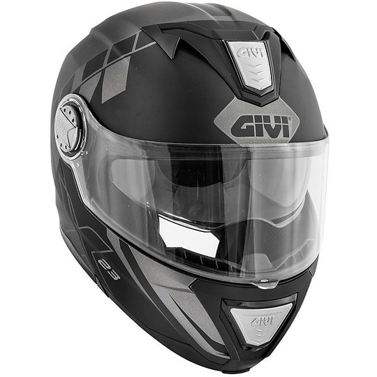 Modular Motorcycle Helmet P / J Givi X.23 SYDNEY ECLIPSE Matt Titanium