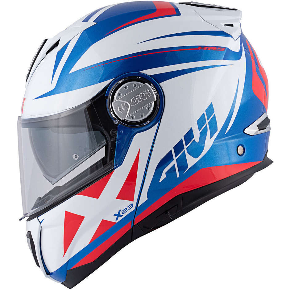 Modular Motorcycle Helmet P / J Givi X.23 SYDNEY Pointed White Blue Red