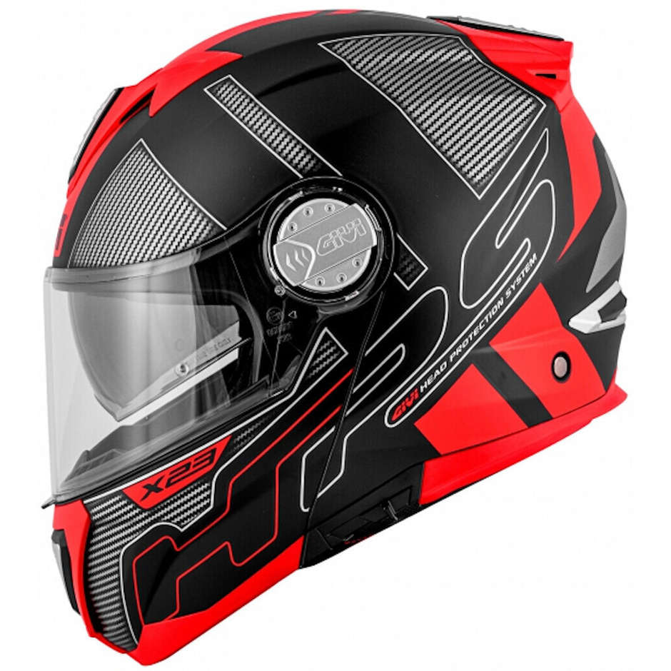 Modular Motorcycle Helmet P / J Givi X.23 SYDNEY Protect Black Red