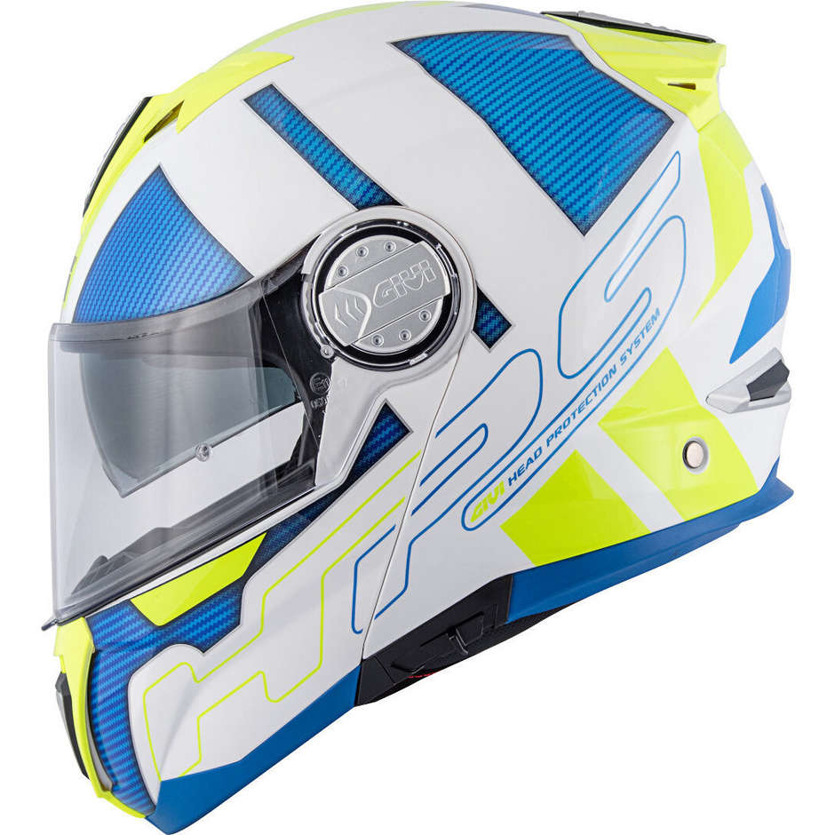 Modular Motorcycle Helmet P / J Givi X.23 SYDNEY Protect White Blue Yellow