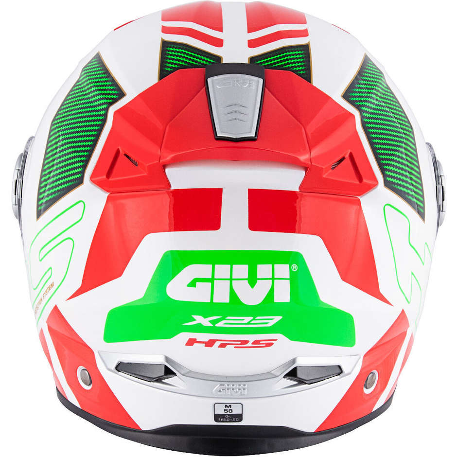Modular Motorcycle Helmet P / J Givi X.23 SYDNEY Protect White Red Green