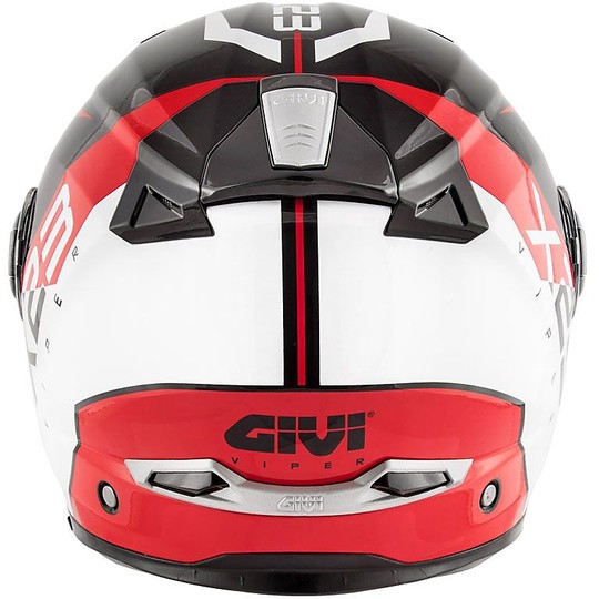 Modular Motorcycle Helmet P / J Givi X.23 SYDNEY VIPER Black Glossy Red