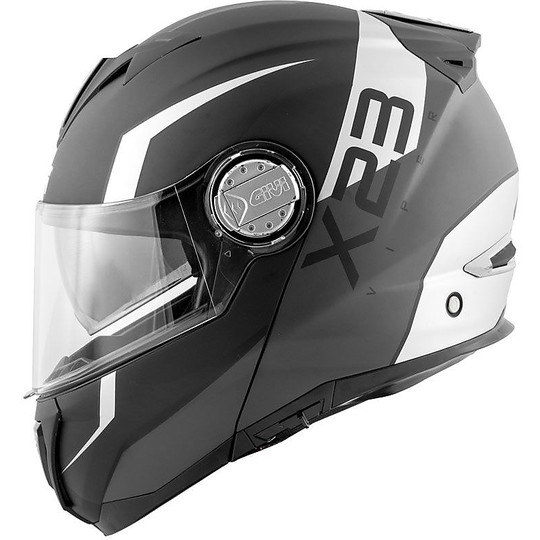 Modular Motorcycle Helmet P / J Givi X.23 SYDNEY VIPER Black Opaque White