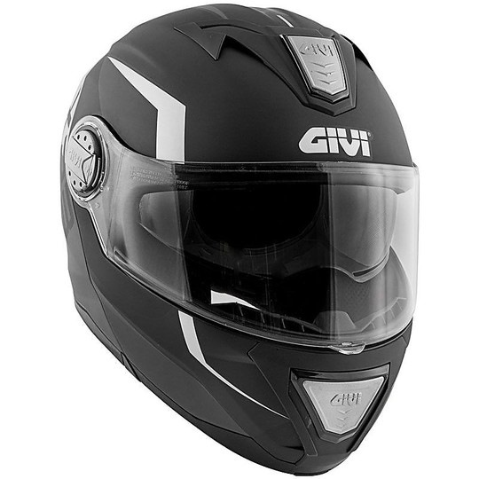 Modular Motorcycle Helmet P / J Givi X.23 SYDNEY VIPER Black Opaque White