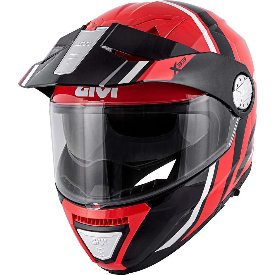 Modular Motorcycle Helmet P / J Givi X.33 CANYON Division Black Red