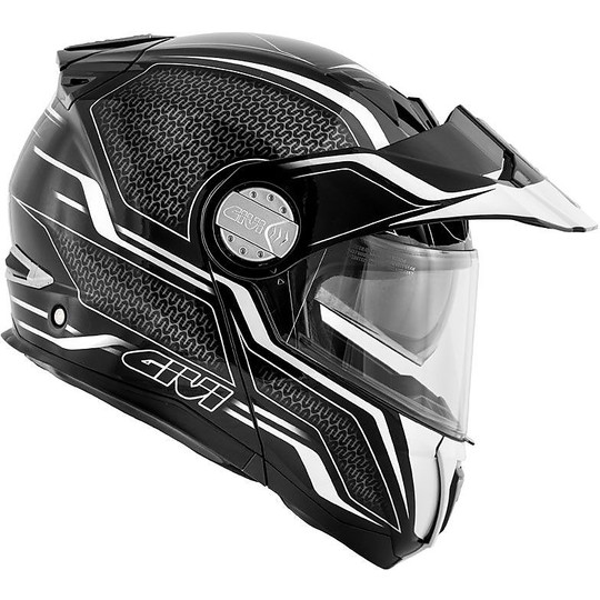 Modular Motorcycle Helmet P / J Givi X.33 CANYON Layers Black White