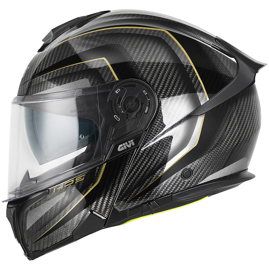 Modular Motorcycle Helmet P/J Givi X50 Carbon Black Gold
