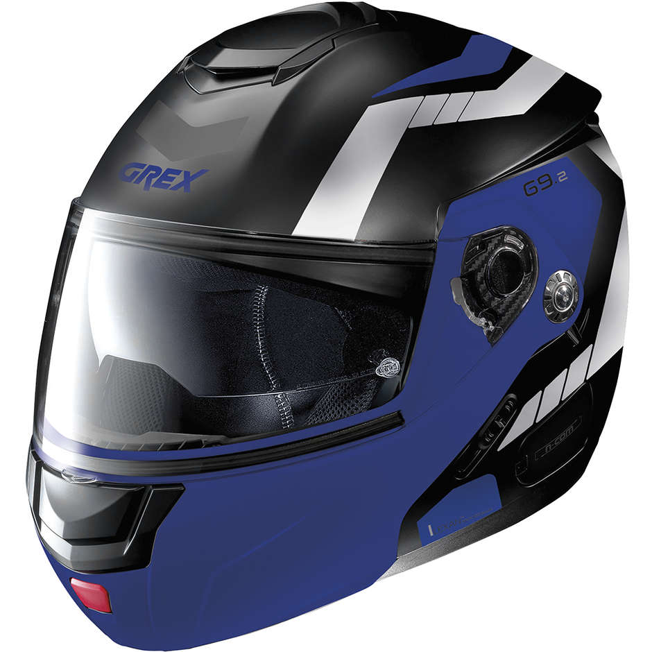 Modular Motorcycle Helmet P / J Grex G9.2 N-Com STEADFAST N-Com 019 Black Blue Metal