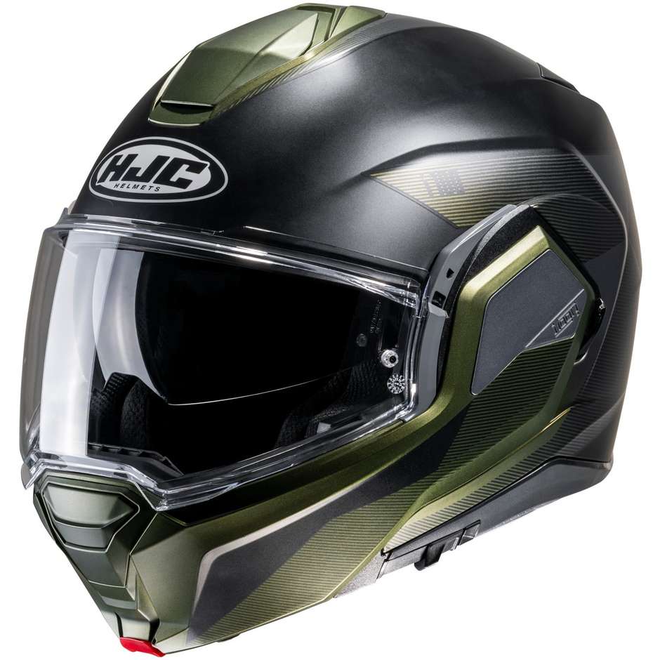 Modular Motorcycle Helmet P / J Hjc i100 BESTON MC4SF Matt Black Green