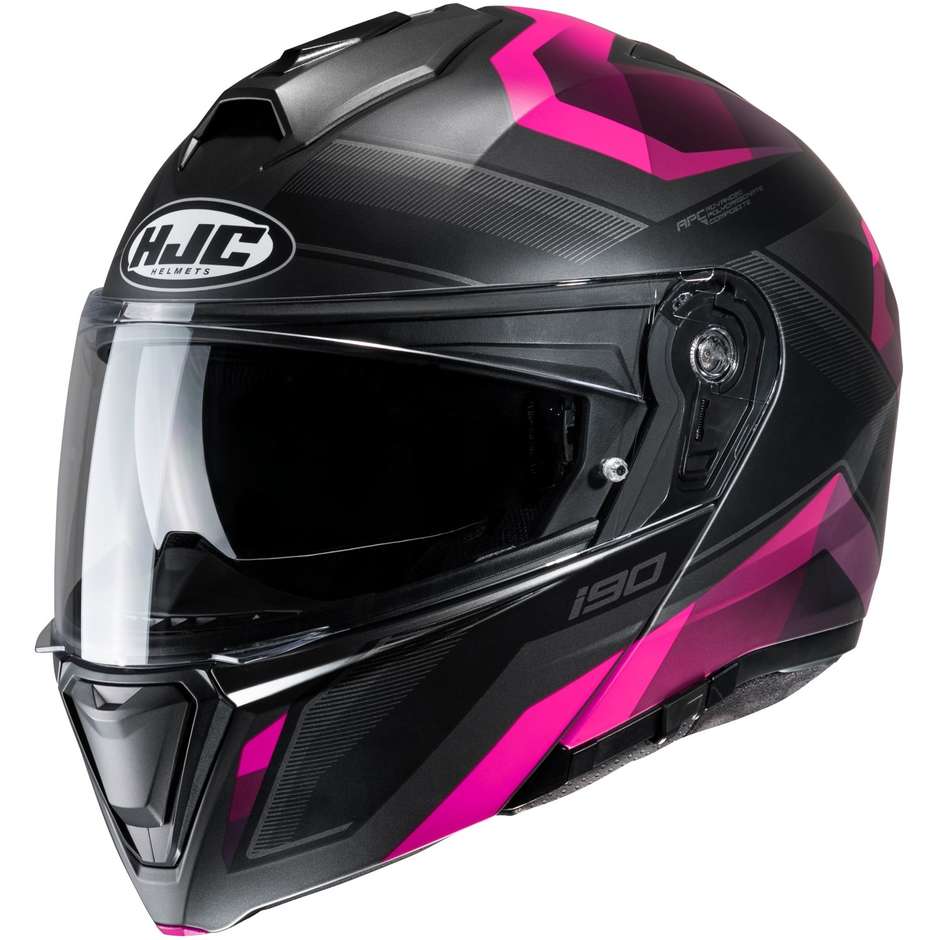 Modular Motorcycle Helmet P / J Hjc i90 LARK MC8SF Matt Black Pink