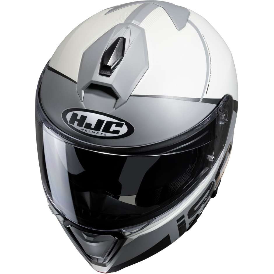 Modular Motorcycle Helmet P / J Hjc i90 MAY MC5SF White Matt Gray