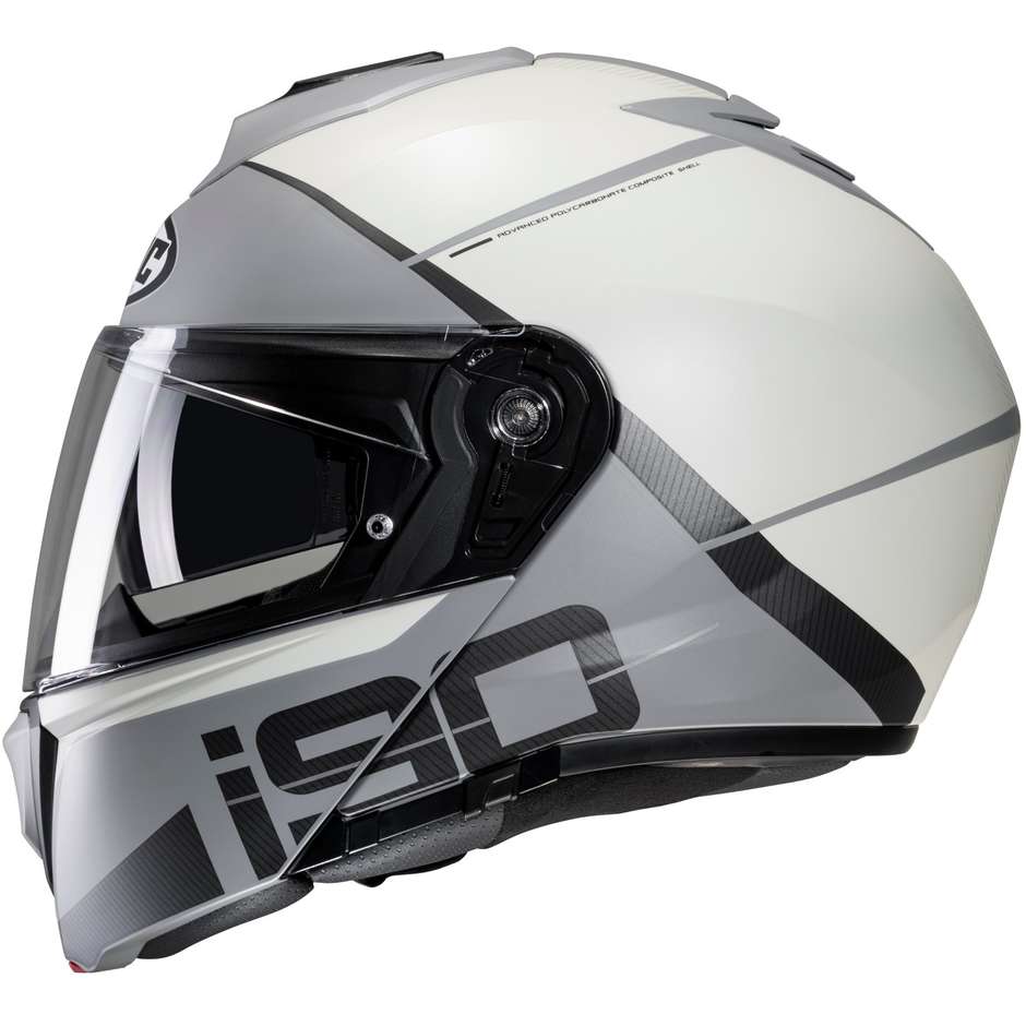 Modular Motorcycle Helmet P / J Hjc i90 MAY MC5SF White Matt Gray