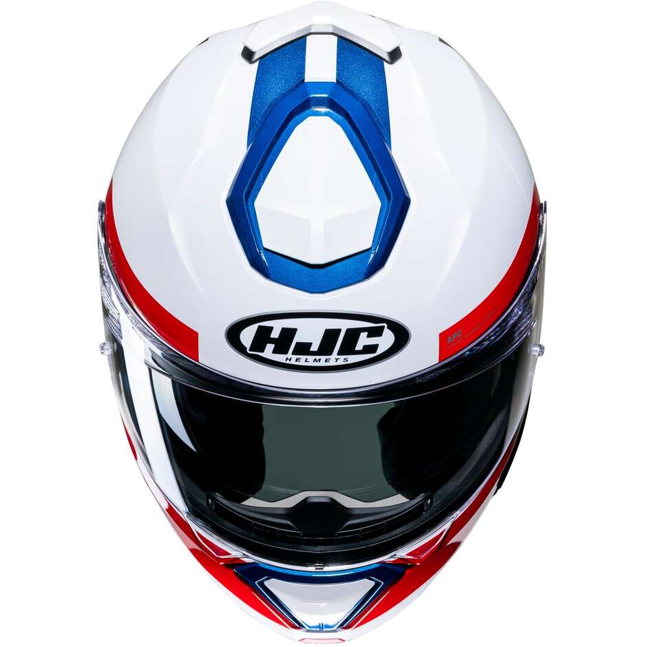 Modular Motorcycle Helmet P/J Hjc i91 BINA MC21 White Blue Red