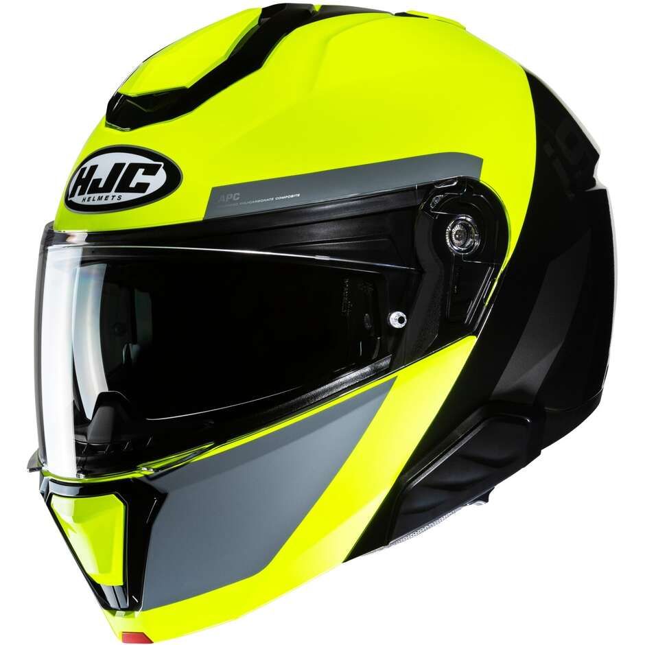 Modular Motorcycle Helmet P/J Hjc i91 BINA MC3H Black Yellow