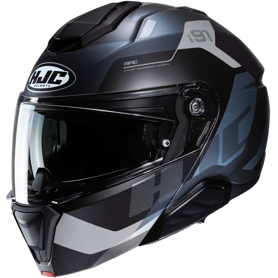 Modular Motorcycle Helmet P/J Hjc i91 CARST MC5SF Matt Black Grey