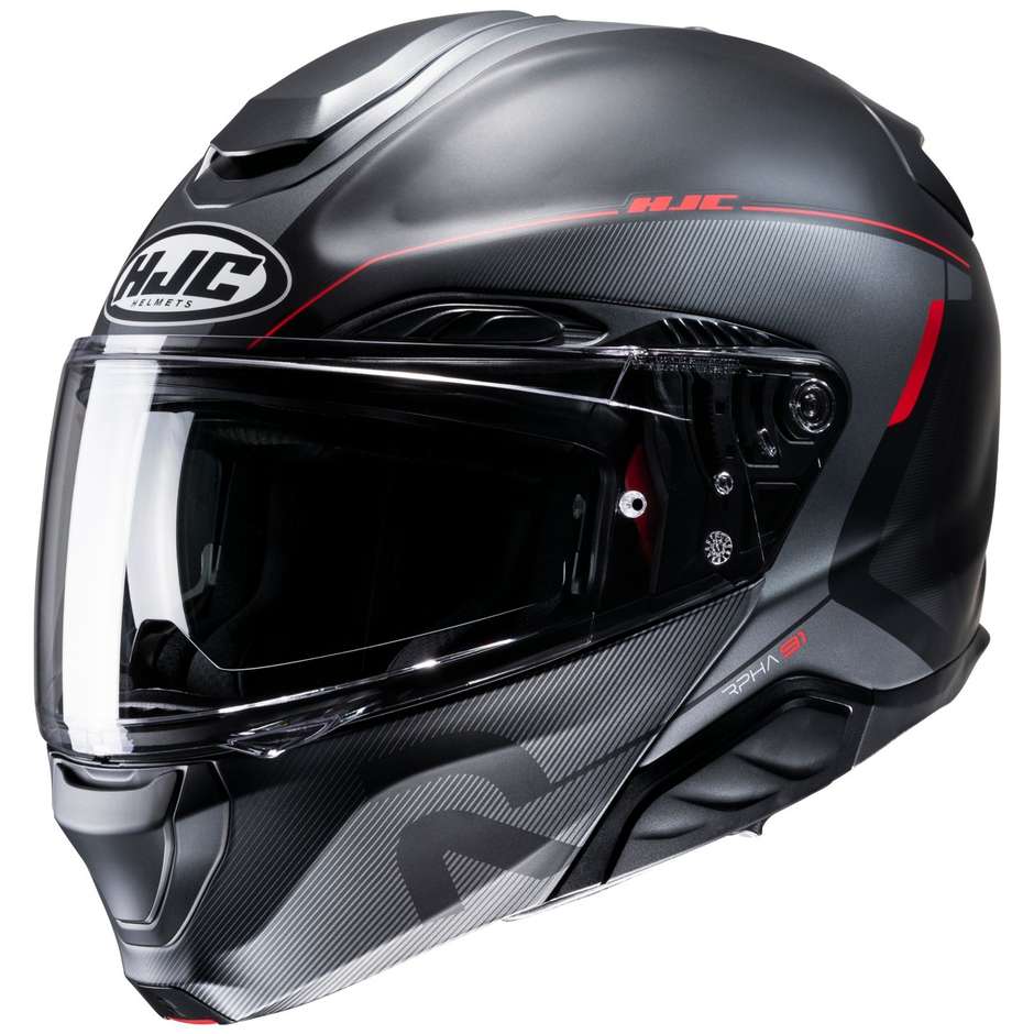 Modular Motorcycle Helmet P / J Hjc RPHA 91 COMBUST MC1SF Black Red Matt