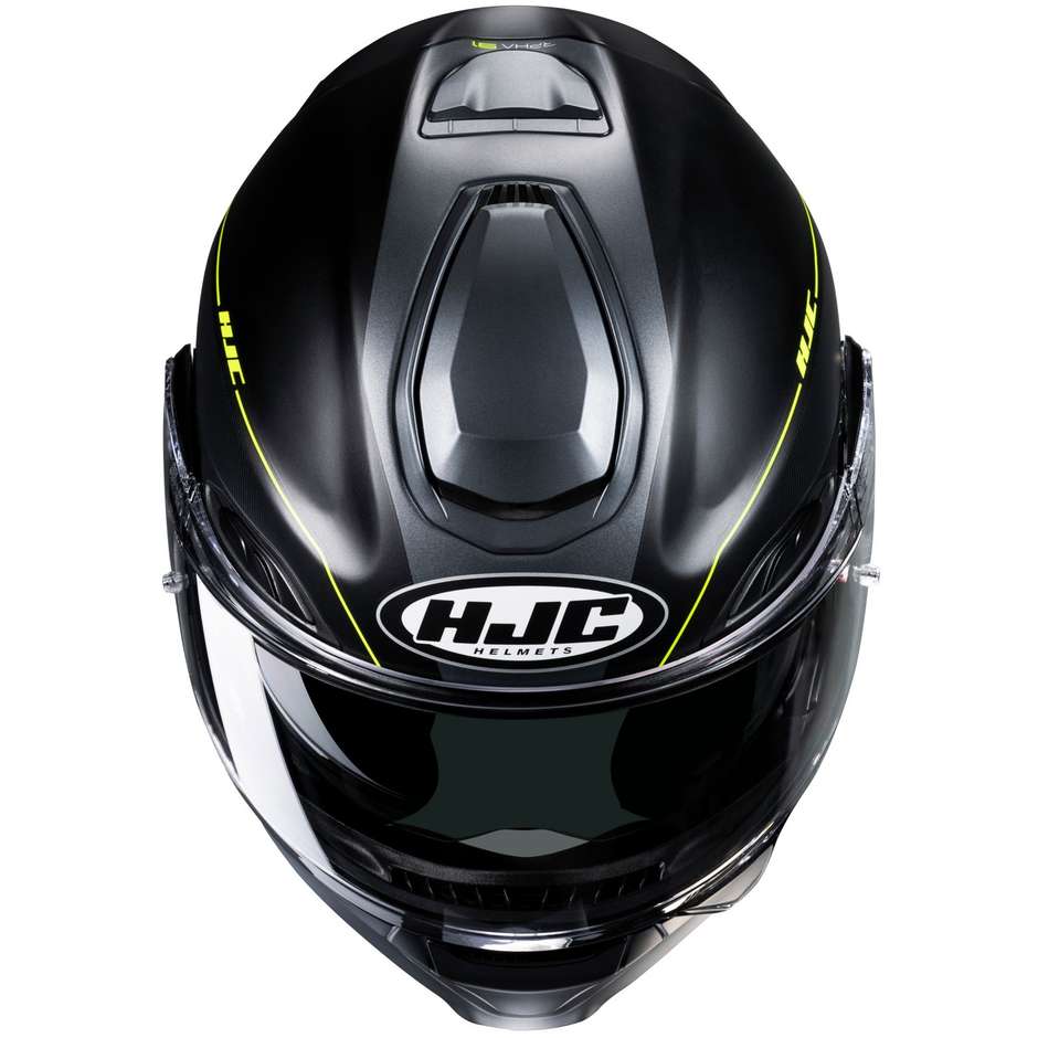 Modular Motorcycle Helmet P / J Hjc RPHA 91 COMBUST MC3HSF Black Matt Fluo Yellow