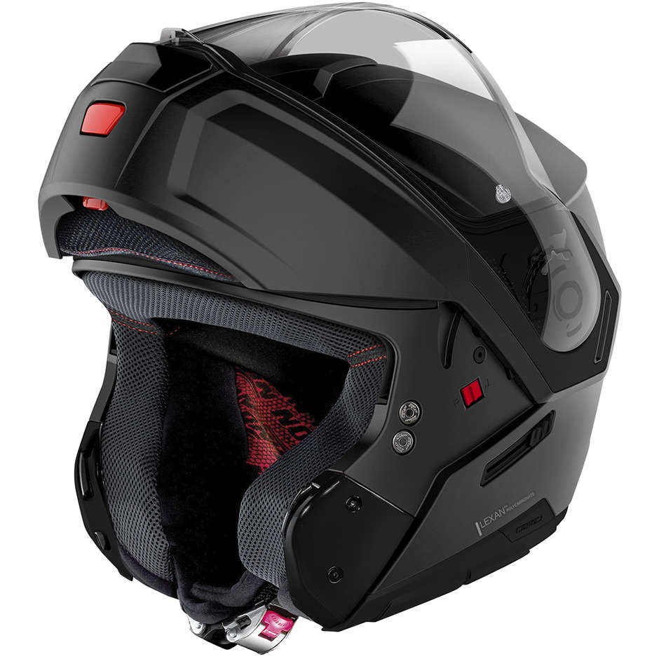 Modular Motorcycle Helmet P / J Homologation Nolan N90.3 CLASSIC N-Com 010 Matt Black