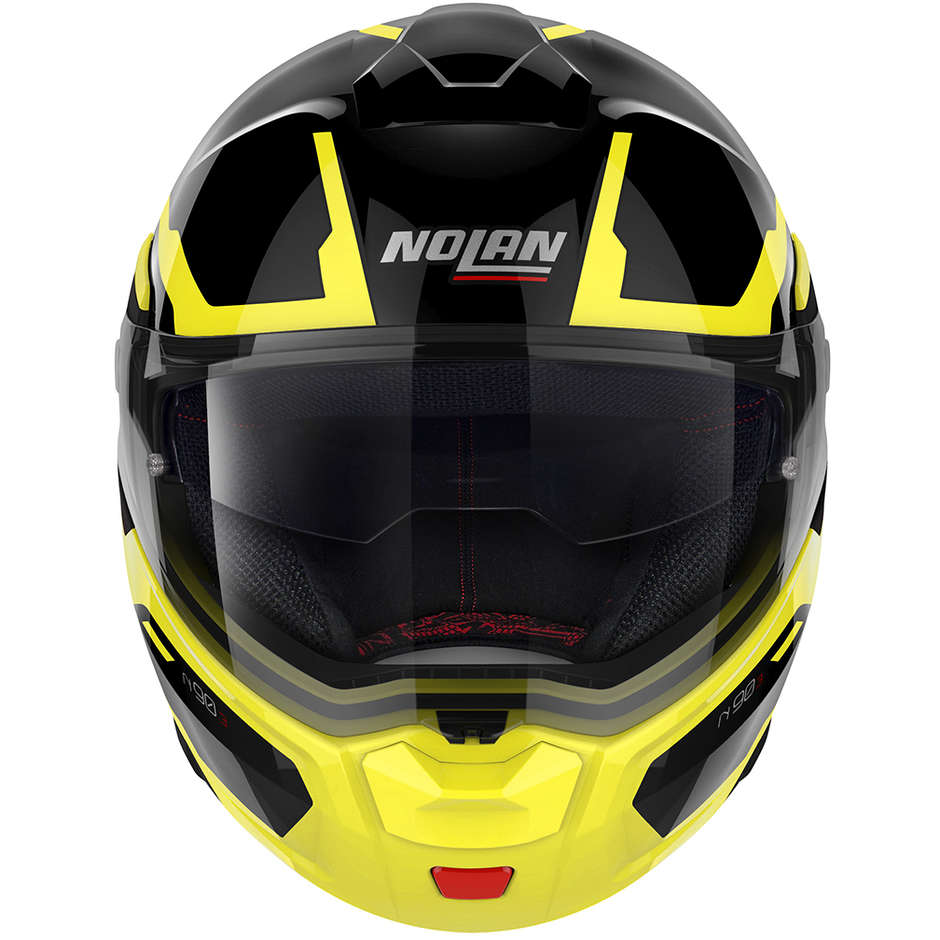 Modular Motorcycle Helmet P / J Homologation Nolan N90.3 DRILLER N-Com 026 Glossy Black Yellow