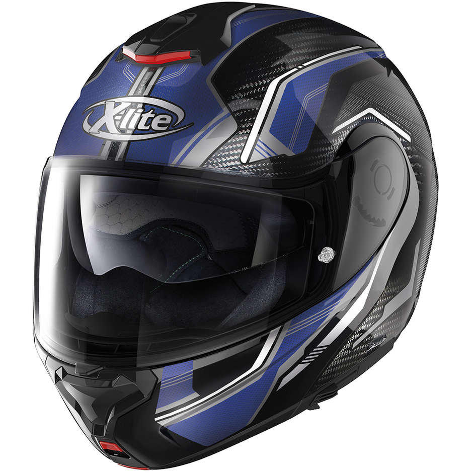 Modular Motorcycle Helmet P / J in Carbon X-Lite X-1005 UC ALCHEMIX 036 Blue
