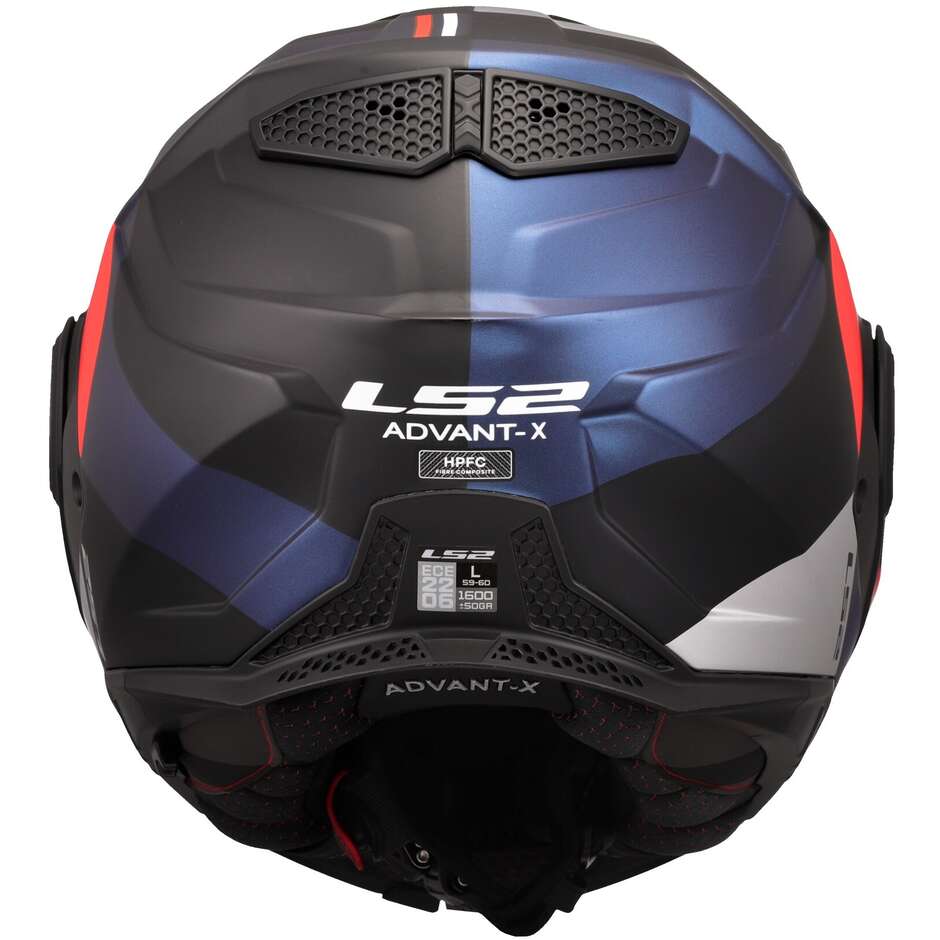 Modular Motorcycle Helmet P/J in HPFC LS2 FF901 ADVANT X ULTRA Blue Red