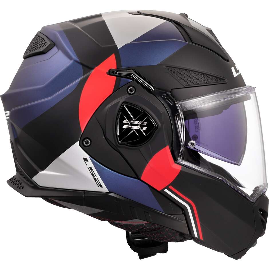 Modular Motorcycle Helmet P/J in HPFC LS2 FF901 ADVANT X ULTRA Blue Red