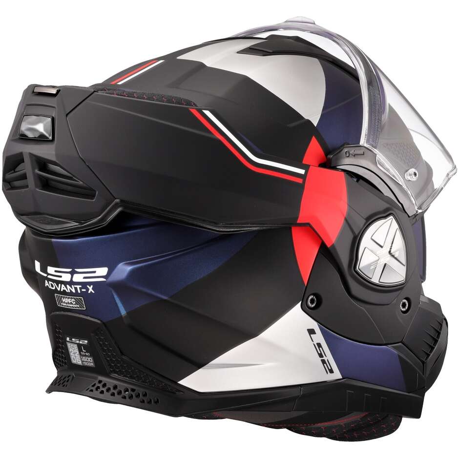 Modular Motorcycle Helmet P/J in HPFC LS2 FF901 ADVANT X ULTRA Blue Red