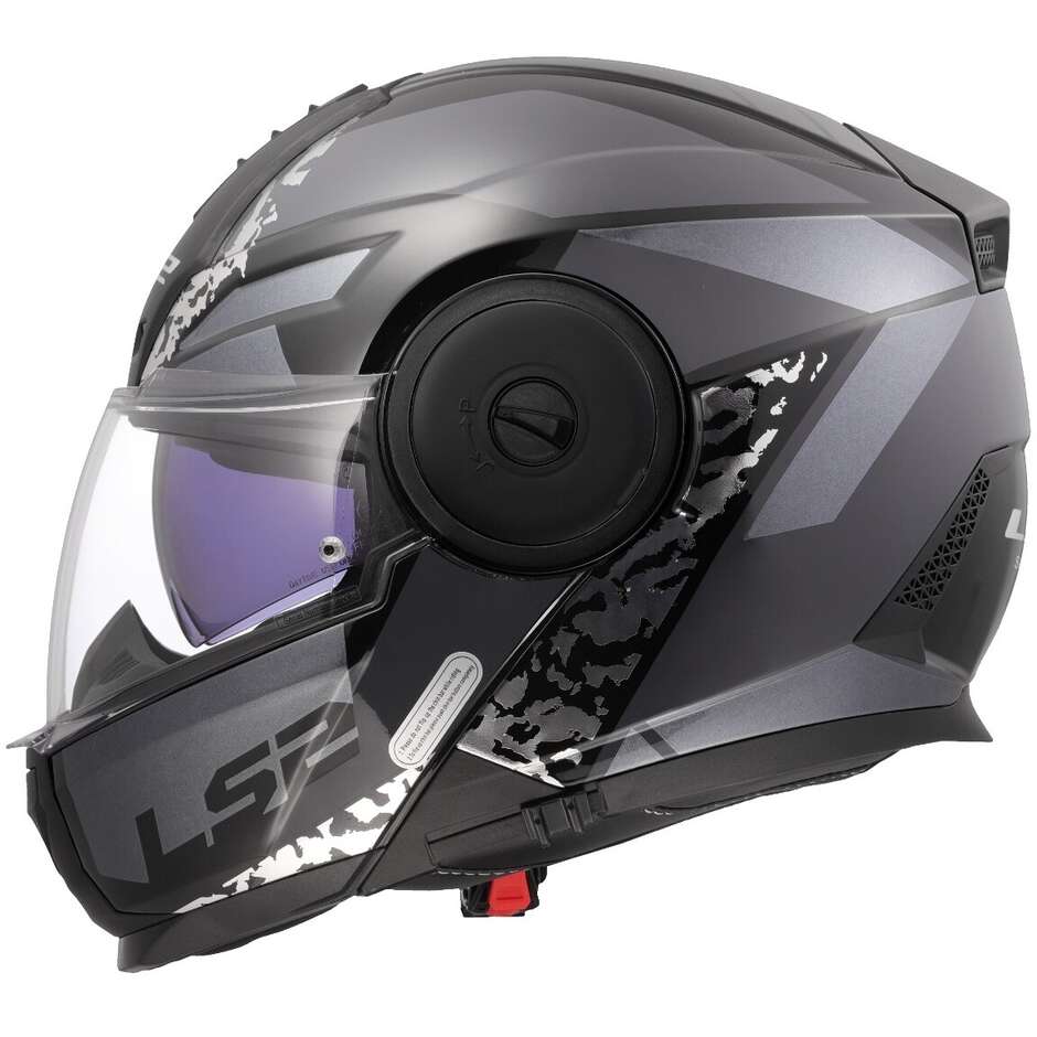 Modularer Motorradhelm P/J LS2 FF902 SCOPE II OXYD Schwarz Titan