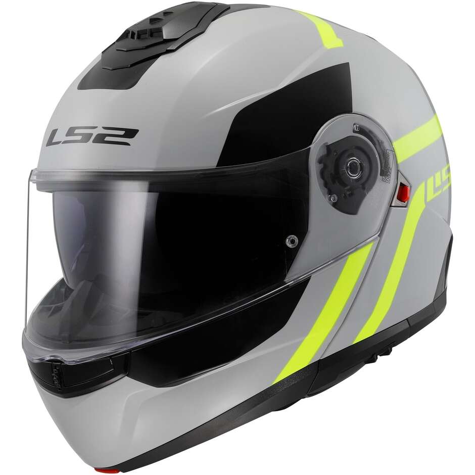 Modular Motorcycle Helmet P / J Ls2 FF908 STROBE II AUTOX Gray Yellow Fluo
