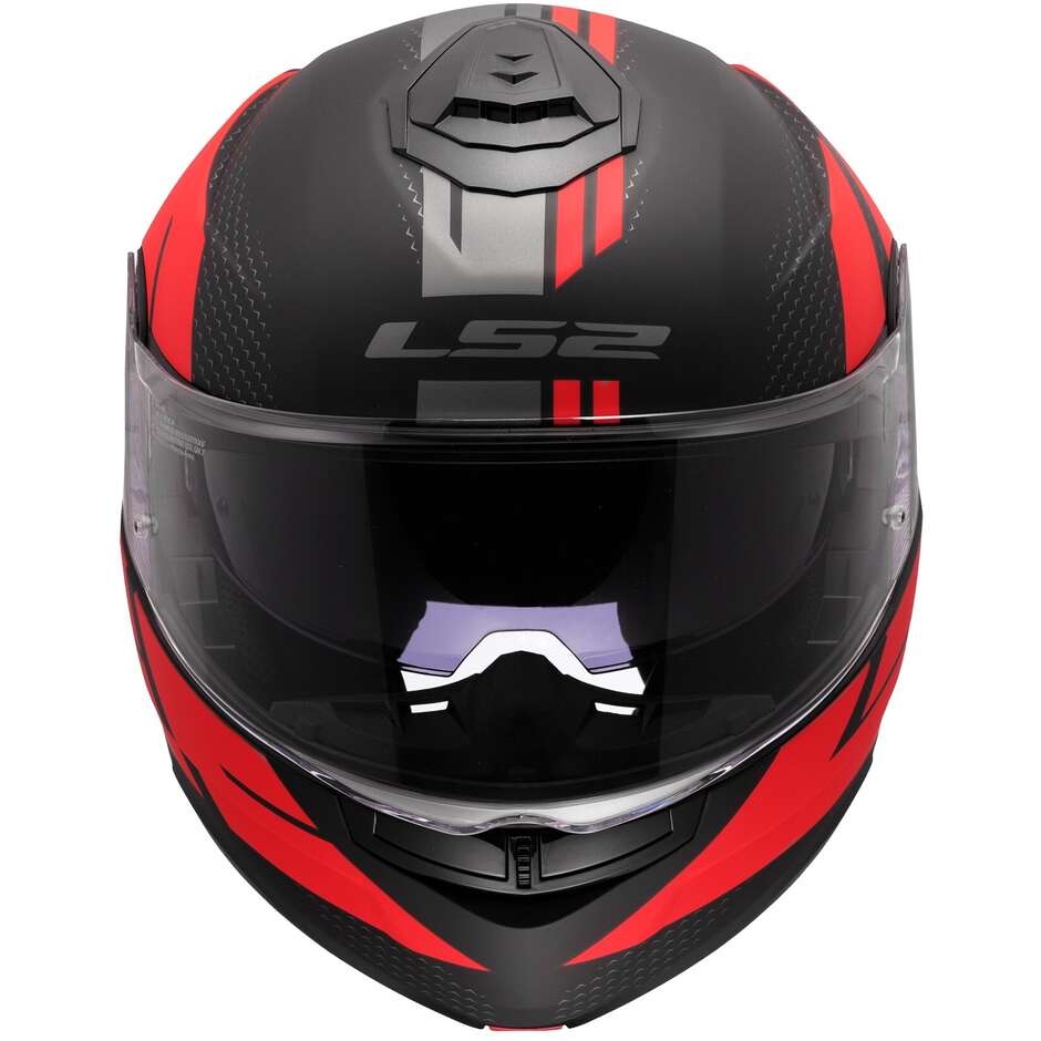 Modular Motorcycle Helmet P/J LS2 FF908 STROBE II CODE Black Red