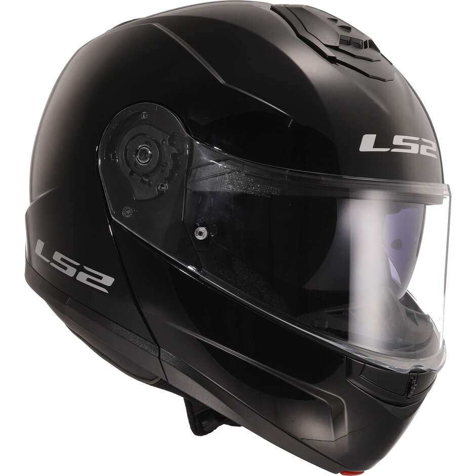 Modular Motorcycle Helmet P / J Ls2 FF908 STROBE II Solid Glossy Black