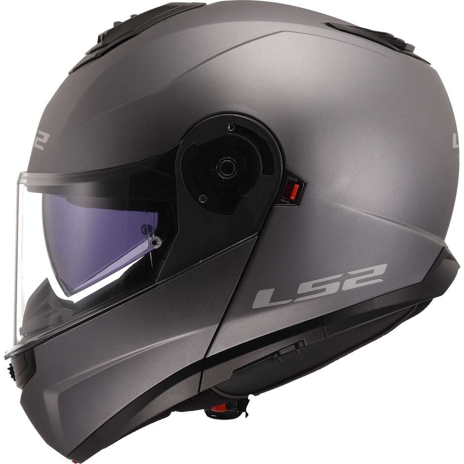 Modular Motorcycle Helmet P / J Ls2 FF908 STROBE II Solid Titanium Matt