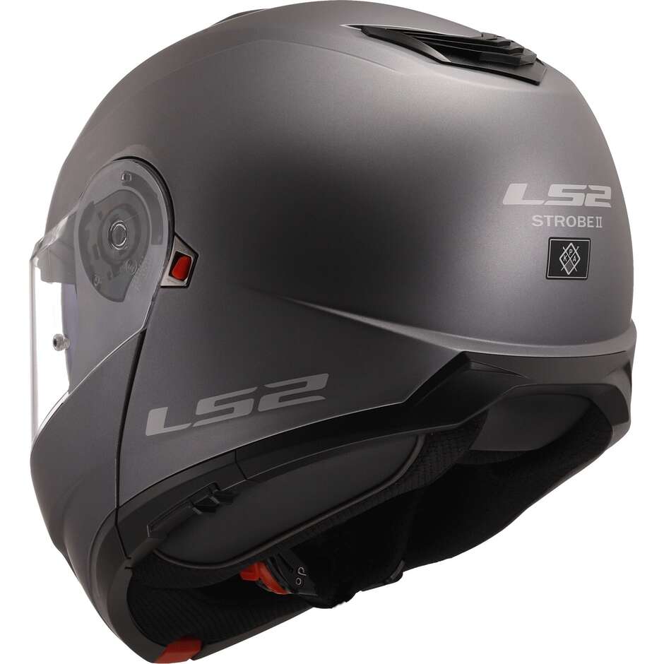 Modular Motorcycle Helmet P / J Ls2 FF908 STROBE II Solid Titanium Matt