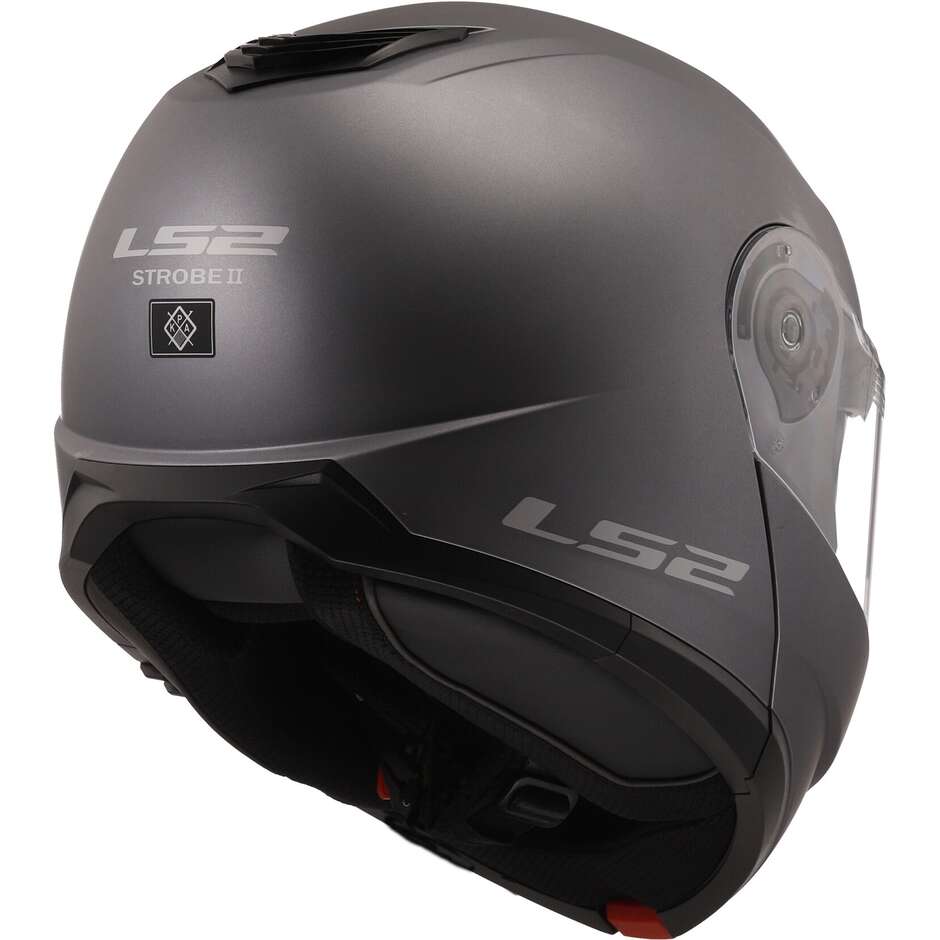 Modular Motorcycle Helmet P / J Ls2 FF908 STROBE II Solid Titanium Matt