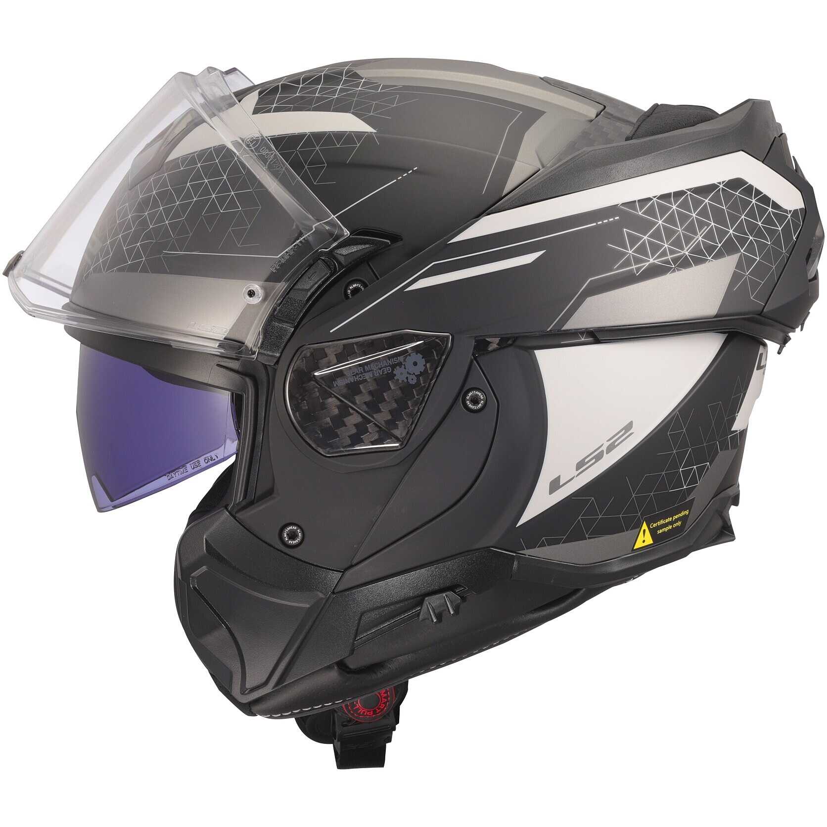Modular Motorcycle Helmet P/J LS2 FF910 ADVANT II ASTRAL Grey For