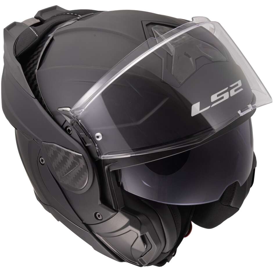 Modular Motorcycle Helmet P/J LS2 FF910 ADVANT II SOLID Matt Black