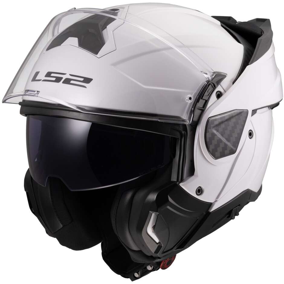Modular Motorcycle Helmet P/J LS2 FF910 ADVANT II SOLID White