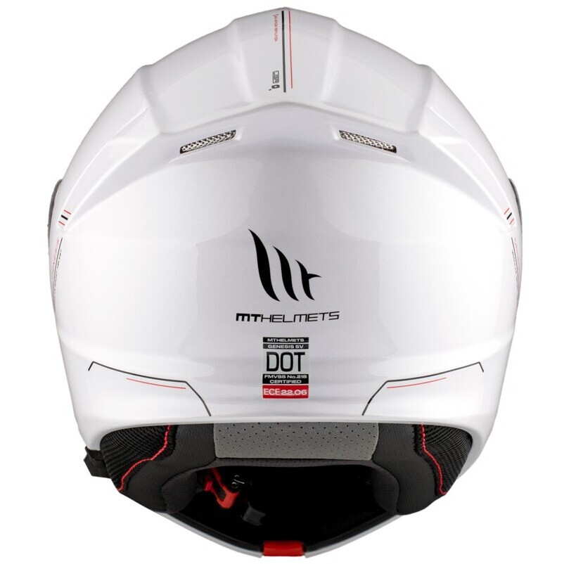 Modular Motorcycle Helmet P/J Mt Helmet GENESIS SV S Solid A0 Glossy White