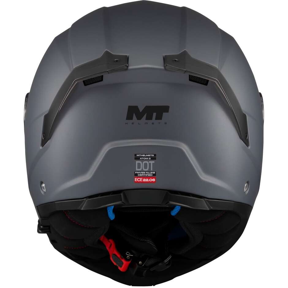 Modular Motorcycle Helmet P/J Mt Helmets ATOM 2 SV PURE A2 Matt Gray