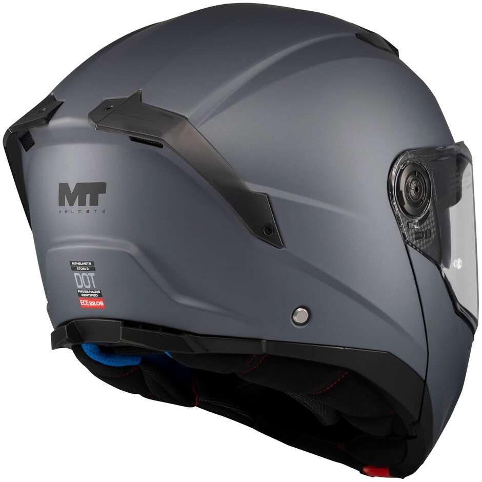 Modular Motorcycle Helmet P/J Mt Helmets ATOM 2 SV PURE A2 Matt Gray