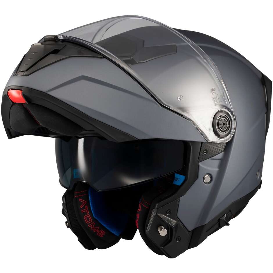 Modular Motorcycle Helmet P/J Mt Helmets ATOM 2 SV PURE A2 Matt Gray