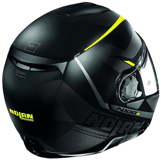 Modular Motorcycle Helmet P / J Nolan N100.5 Lumière N-Com Black 037 Matte Black Fluo Yellow