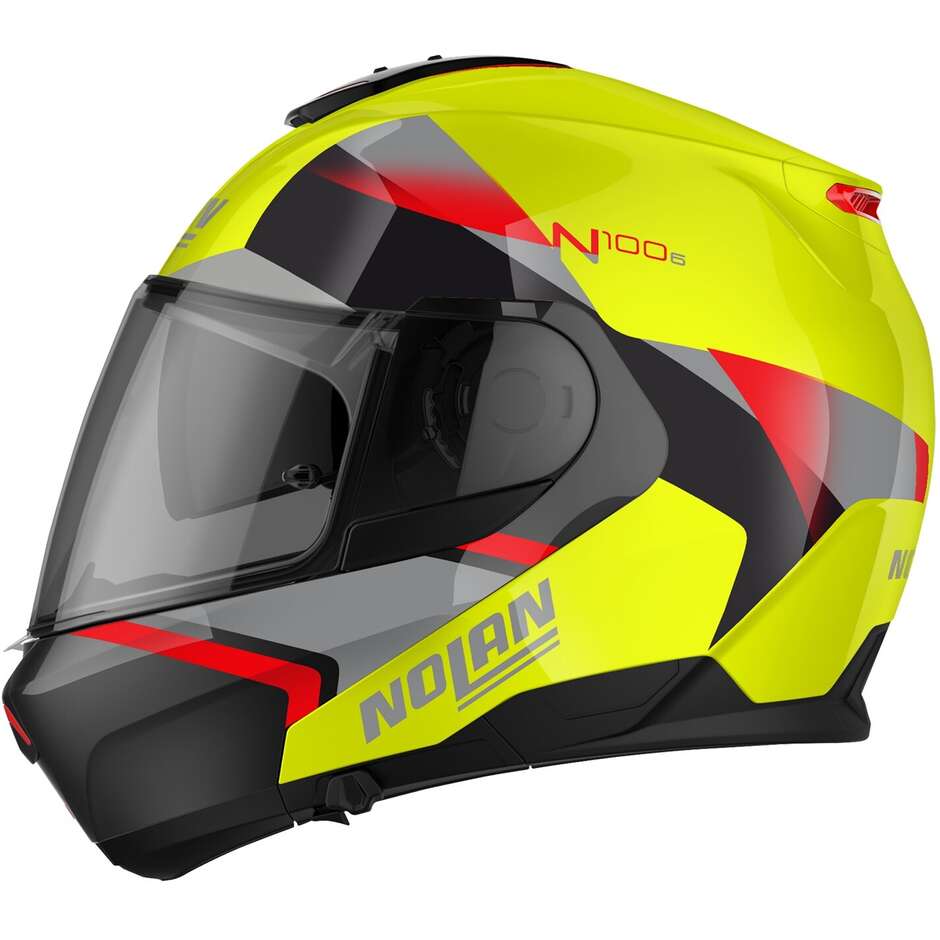 Modular Motorcycle Helmet P/J Nolan N100-6 PALOMA N-COM 027 Yellow Black