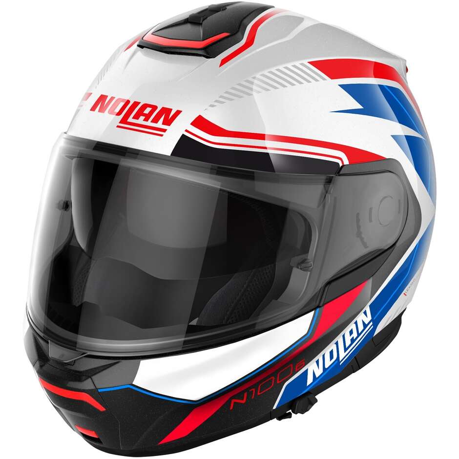 Modular Motorcycle Helmet P/J Nolan N100-6 SURVEYOR N-COM 024 Blue Red White