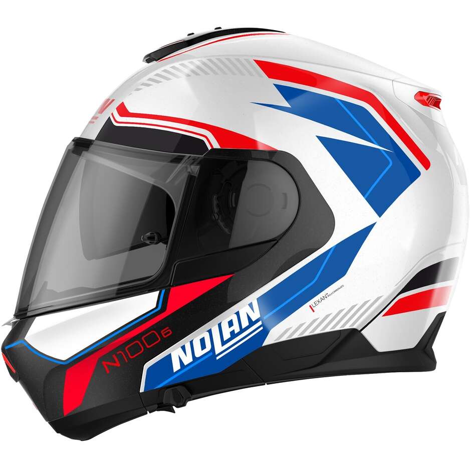 Modular Motorcycle Helmet P/J Nolan N100-6 SURVEYOR N-COM 024 Blue Red White