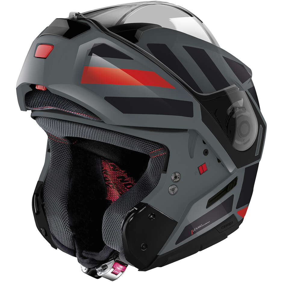 Modular Motorcycle Helmet P/J Nolan N90-3 06 LANEWAY N-COM 042 Slate Gray